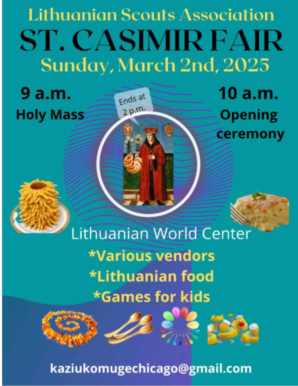 Stop by the Saulute Table at Kaziuko Muge on March 2nd
