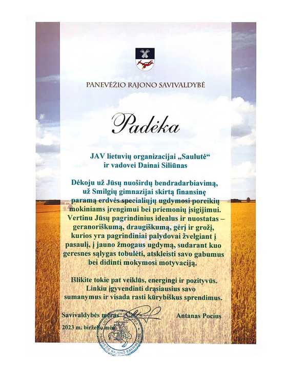 Panevėžio rajono savivaldybė 06/2023