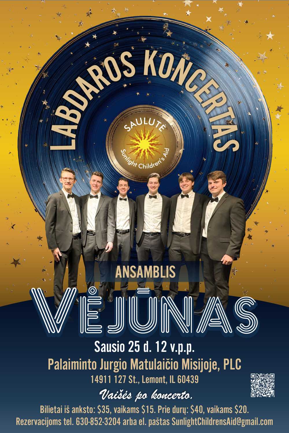 January 2026 Concert to raise funds for Sunlight Children's Aid projects