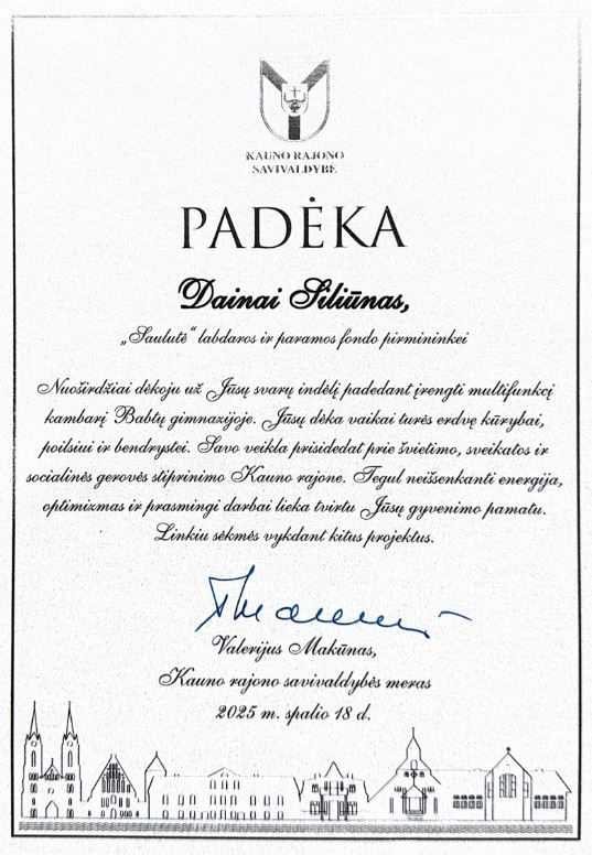 Kauno rajono savivaldybė (Daina Siliunas) 10/18/2025