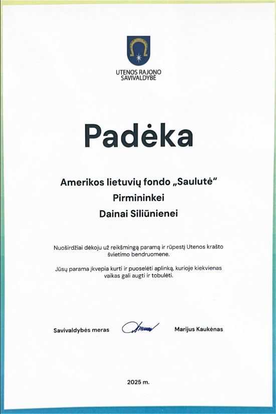 Utenos rajono savivaldybė 2025 (Daina Siliunas)